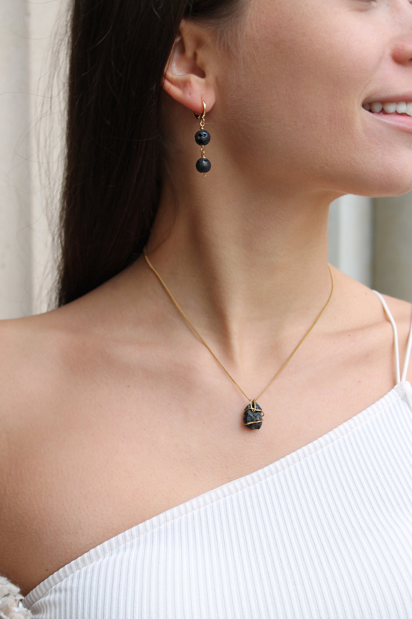 Lava Rock Earrings