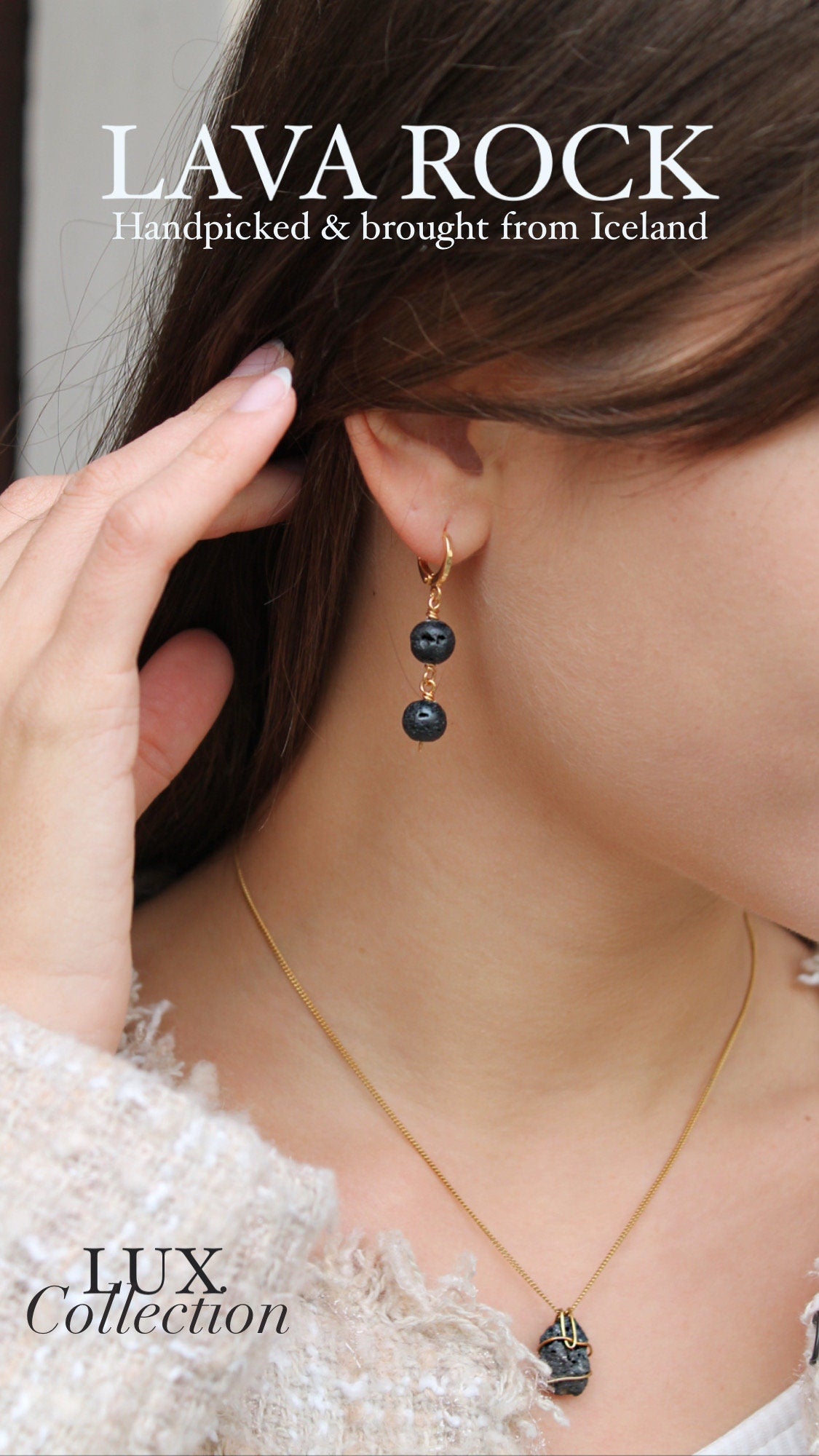 Lava Rock Earrings