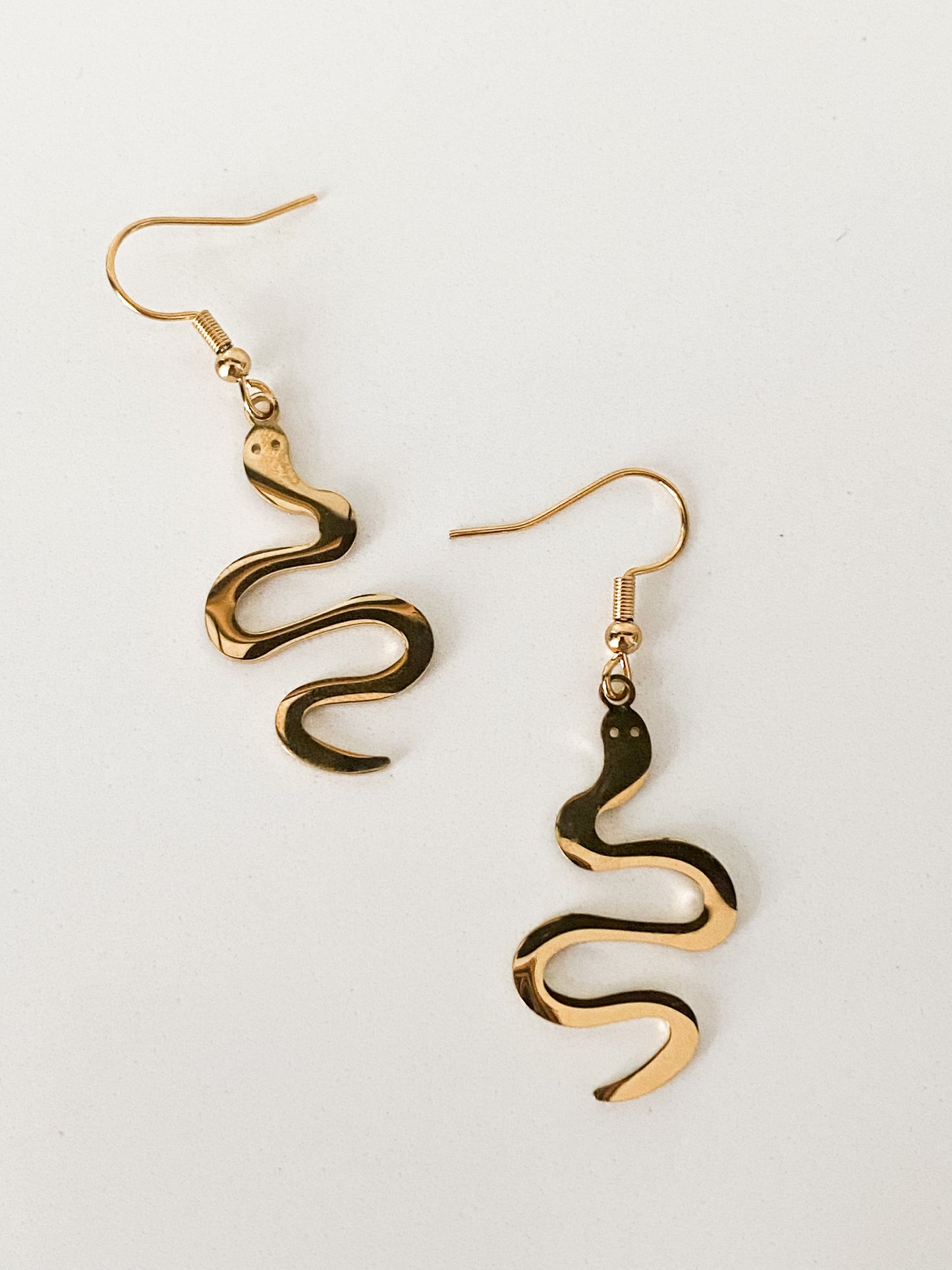 Snake earrings, dangle jewelry, animal earrings, stylish jewelry, unique, waterproof, affordable jewelry, Swiss 