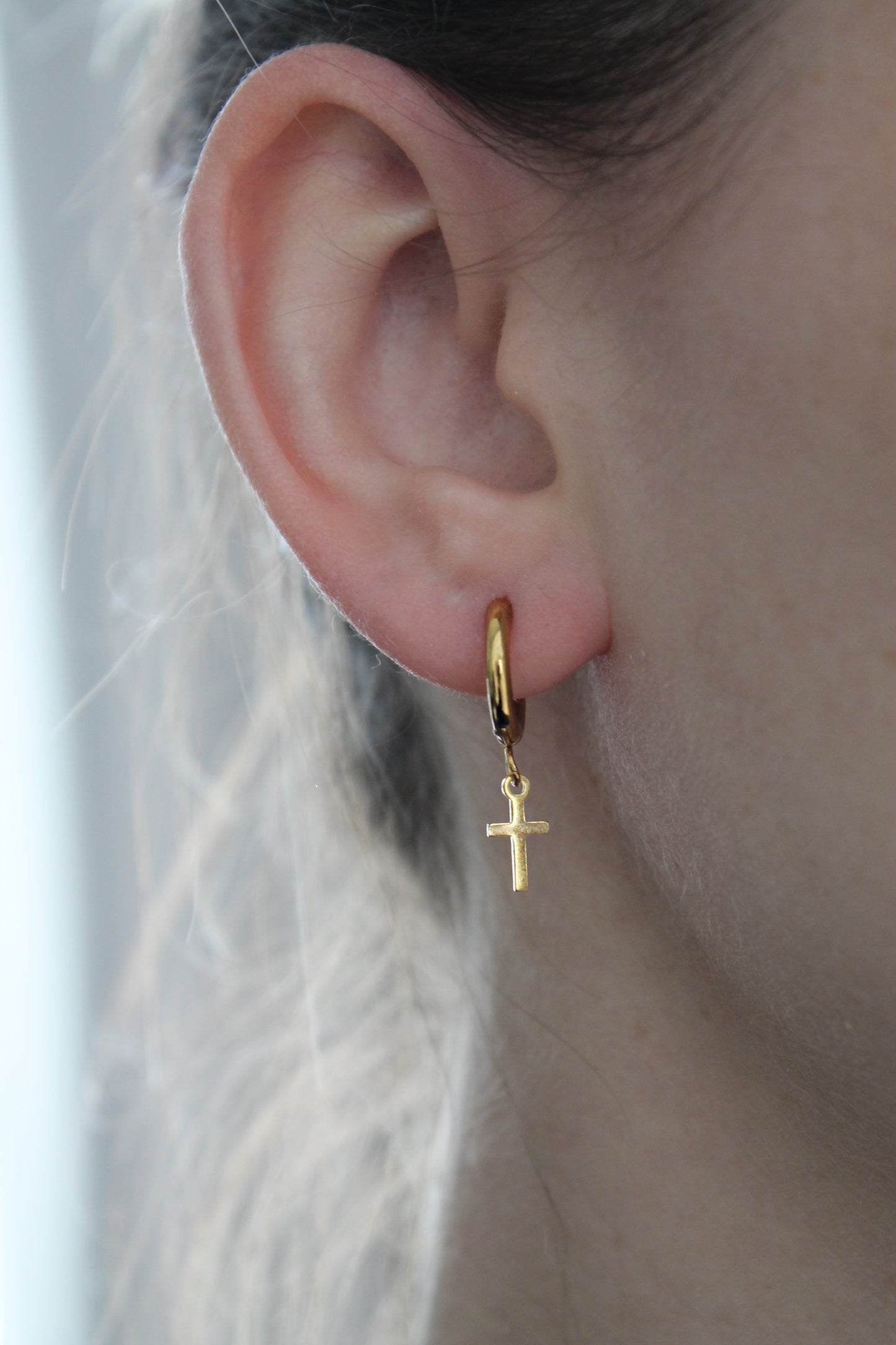 Mini Cross Earrings