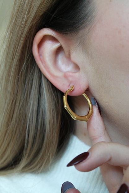 Ice Gold Hoops