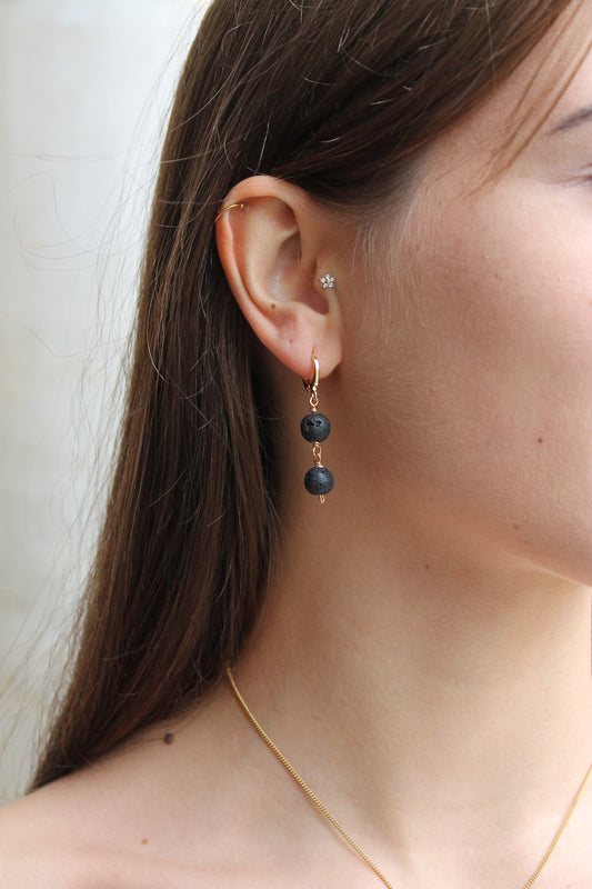 Lava Rock Earrings